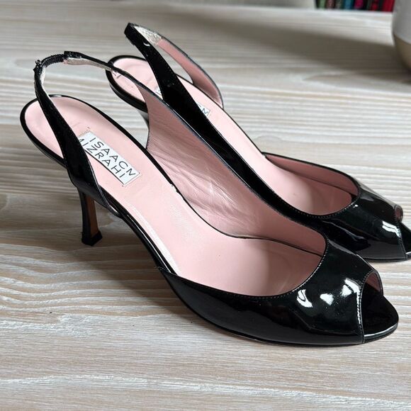 Isaac Mizrahi Slingback Heels size 9 black - Picture 4 of 11